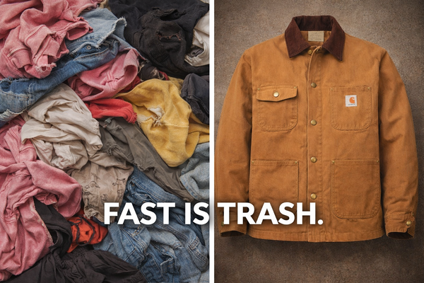 Fast is trash: vintage workwear vs fast fashion