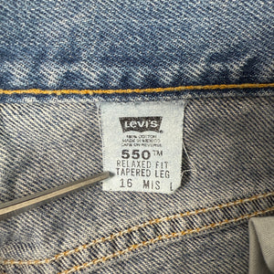 VTG Levi’s 550 Relaxed Fit Jeans Womens Size 16 Long Blue Denim High Rise NWT