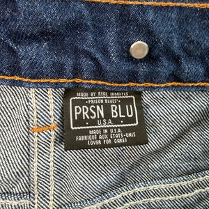 Prison Blues USA Double Knee Jeans Carpenter Suspender Buttons 40x32