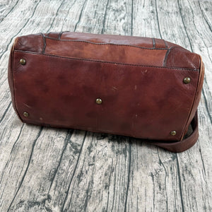 Fossil Lineage Framed Doctor/Lawyer Gladstone Bag – Cognac Brown Genuine Leather