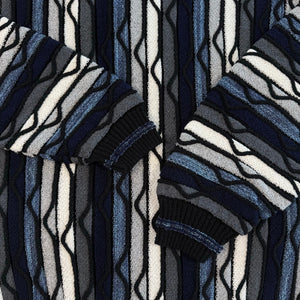 VTG Protege Sweater Mens L 3d Textured Coogi-Style Biggie Cosby Y2K 90s USA Made