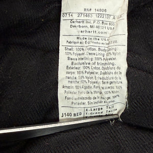 Carhartt J140 Active Jacket Quilted Flannel Lined Firm Duck Red XLT USA Made