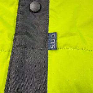 NWT 5.11 Tactical Long Reversible Rain Coat 48125 Black Hi-Vis Yellow Men's XL