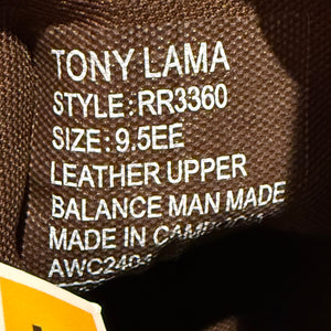 NWT Tony Lama BARTLETT 11" Work Boots 9.5EE Waterproof Steel Toe Leather Western