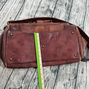 Fossil Lineage Framed Doctor/Lawyer Gladstone Bag – Cognac Brown Genuine Leather