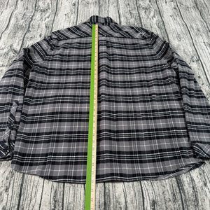 KUIU Flannel Shirt Jacket Gray Plaid Men's XXL Button Front