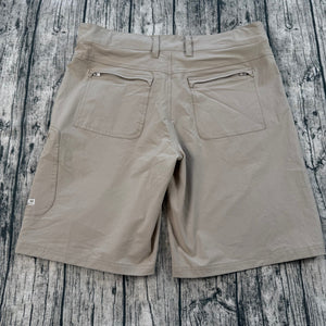 Huk Fishing Shorts Tan Performance Stretch Quick Dry Pocket Cargo Men's XL