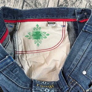 Coogi Men’s Denim Shorts W36 Embroidered Eagle Y2K Streetwear Hip Hop