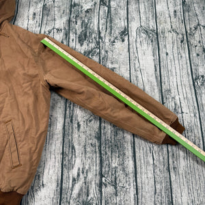 Carhartt FR WFRJ130 BRN Flame Resistant Hooded Duck Jacket Quilted Brown Size L