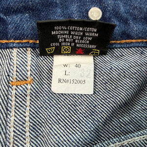 Prison Blues USA Double Knee Jeans Carpenter Suspender Buttons 40x32