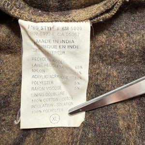 Columbia Gallatin Range Wool Blend Jacket Outfitter Brown Camo Hunting Shirt XL