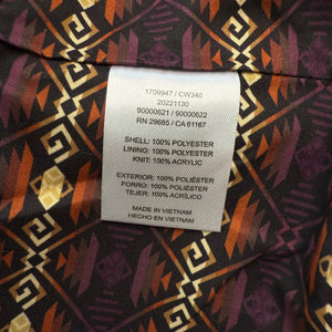 Pendleton Rain Coat Women's Winterbloom Hooded Aztec Lined Waterproof Jacket S