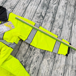 NWT 5.11 Tactical Long Reversible Rain Coat 48125 Black Hi-Vis Yellow Men's XL