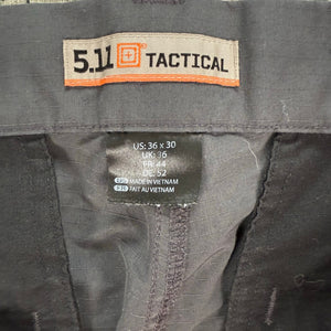 5.11 Tactical Straight Rip Stop Polyester Black Pants Men’s 36x30