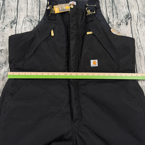 NWT Carhartt R33 BLK Yukon Arctic Insulated Bib Overalls Men’s 40x30 Black