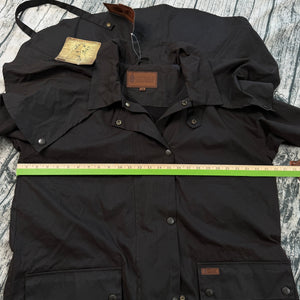 NWT Outback Trading Low Rider Oilskin Duster Full-Length Coat Brown L Waterproof