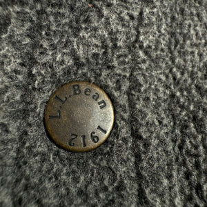 L.L. Bean Allagash Shirt Jacket Gray Fleece Snap Front Elbow Patches Men's M