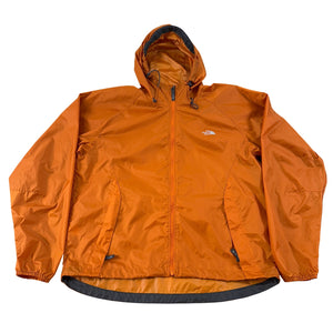 The North Face Hooded Windbreaker Jacket Orange Lightweight Packable Men's M
