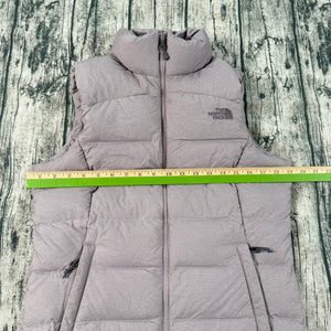 The North Face Nuptse 700 Down Puffer Vest Purple Full Zip Women's S