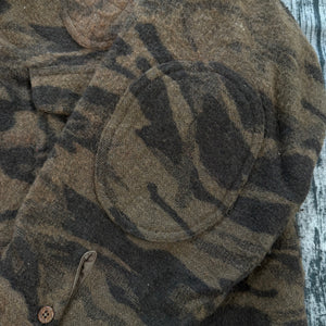 Columbia Gallatin Range Wool Blend Jacket Outfitter Brown Camo Hunting Shirt XL