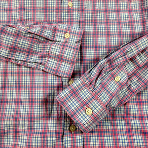 Ralph Lauren Slim Fit Plaid Button Down Shirt Mens Medium Cotton Stretch