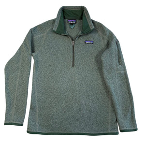 Patagonia Snap T Pullover Better Sweater Fleece Green Solid Women's S