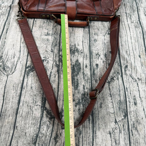 Fossil Lineage Framed Doctor/Lawyer Gladstone Bag – Cognac Brown Genuine Leather