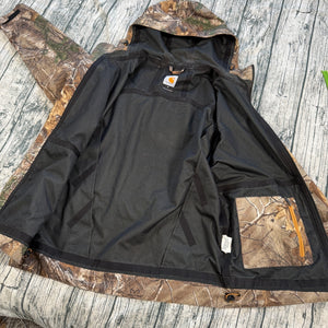 Carhartt Storm Defender Realtree Camo Waterproof Jacket Detachable Hood Men's M