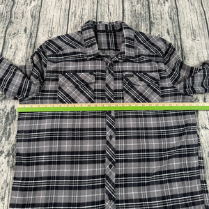 KUIU Flannel Shirt Jacket Gray Plaid Men's XXL Button Front
