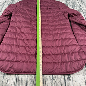 The North Face Quilted Insulated Shirt Jacket Burgundy Snap Front Women's S