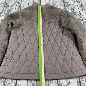 VTG Patagonia Hybrid Fleece Quilted Jacket W777S Full Zip Brown USA Made Women's S