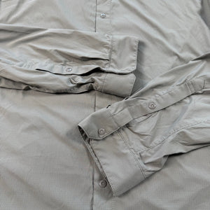 Arc'teryx Elaho Snap Shirt Gray Micro Check Long Sleeve Men's XL