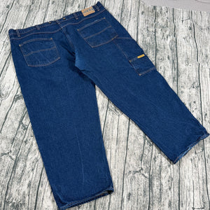 Prison Blues USA Made Carpenter Jeans Men’s 52x30 Heavy Denim Suspender Buttons