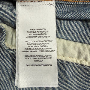 Polo Ralph Lauren Distressed Denim Trucker Jacket American Flag Patch Men's M