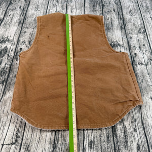Vtg Carhartt Men's L Sherpa-Lined Vest V03 BRN USA Made