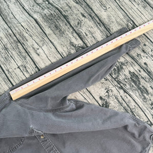Carhartt Shirt Mens Gray 2XL Button Down Workwear Long Sleeve Cotton