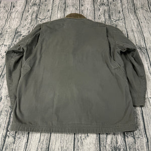 L.L. Bean Canvas Barn Chore Jacket Plaid Liner Men's XL Green