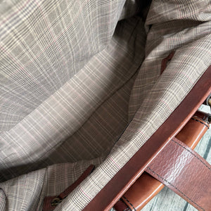 Fossil Lineage Framed Doctor/Lawyer Gladstone Bag – Cognac Brown Genuine Leather