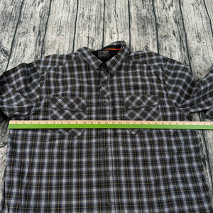5.11 Tactical Shirt Mens XL Black Gray Yellow Plaid Cotton Concealed Snap NWOT