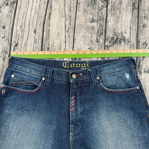 Coogi Men’s Denim Shorts W36 Embroidered Eagle Y2K Streetwear Hip Hop