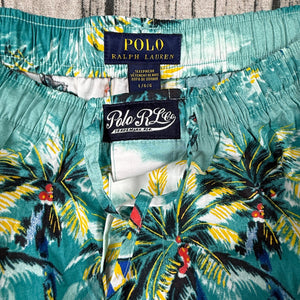 Polo Ralph Lauren Tropical Sleepwear Pants Men's L Palm Tree Beach Elastic Waist