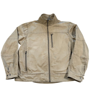 KUHL Men’s XXL Tan Jacket Canvas Outdoor Fleece Lined Coat Patina Dye Workwear