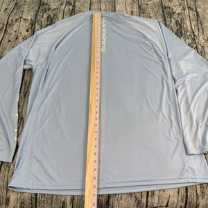 HUK Fishing Shirt Blue Performance Stretch Lightweight UPF Men's XXL