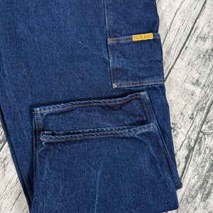 Prison Blues USA Made Carpenter Jeans Men’s 52x30 Heavy Denim Suspender Buttons