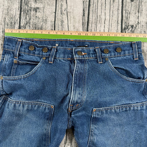 PRSN BLU Prison Blues Double Knee Work Jeans USA Made Blue Denim Men’s 38