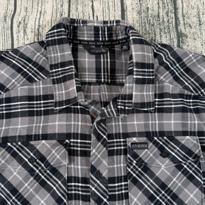 KUIU Flannel Shirt Jacket Gray Plaid Men's XXL Button Front