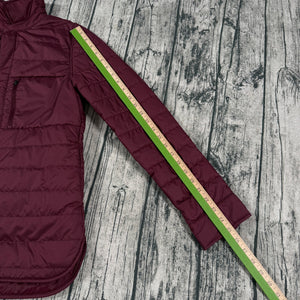 The North Face Quilted Insulated Shirt Jacket Burgundy Snap Front Women's S