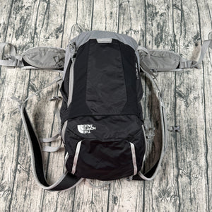 The North Face Litus 22 Backpack Black Gray Hiking Daypack Nylon L/XL