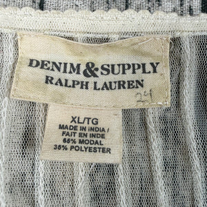 Denim & Supply Ralph Lauren Ivory Lace Mesh Long Sleeve Top XL NWT Romantic Boho