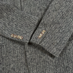 VTG Polo Ralph Lauren Tweed Jacket Wool Herringbone Sport Blazer Italy Made 42L